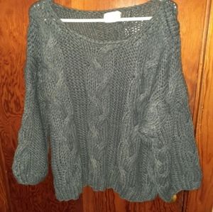 POL Gray Off-the-Shoulder Sweater
